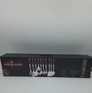 Red and Black Cooking Utensil Set